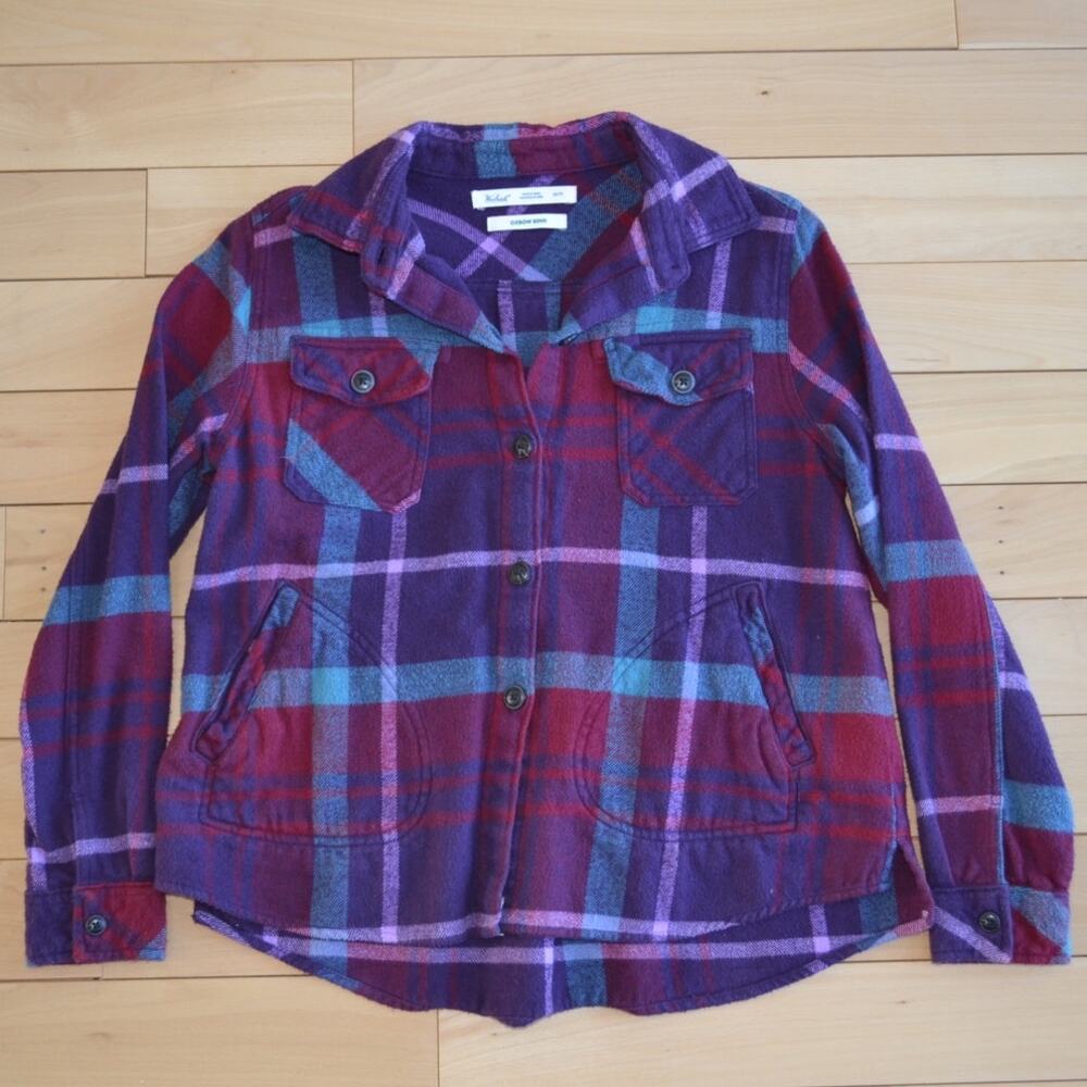 Woolrich Flannel Button Down Plaid Shirt Size XS Oxbow Blend